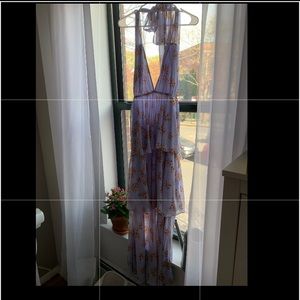 Aakaa tiered maxi dress Medium, periwinkle